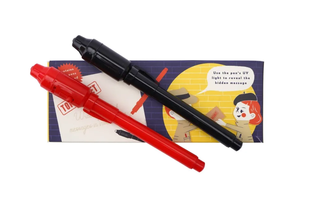 Clearance CGB Giftware Invisible Ink Spy Pens, Set of 2
