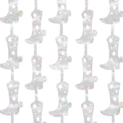 Outlet xo, Fetti Iridescent Cowgirl Boot Curtain Backdrop