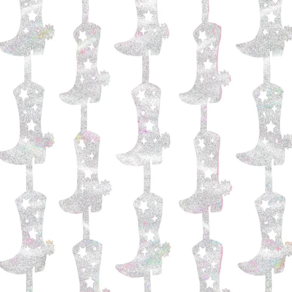 Outlet xo, Fetti Iridescent Cowgirl Boot Curtain Backdrop