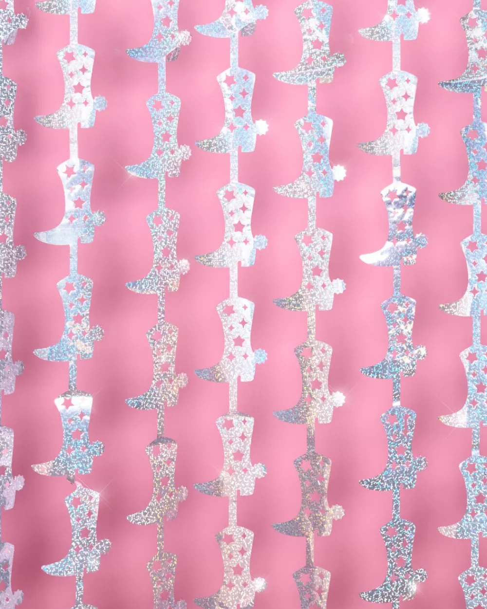 Outlet xo, Fetti Iridescent Cowgirl Boot Curtain Backdrop