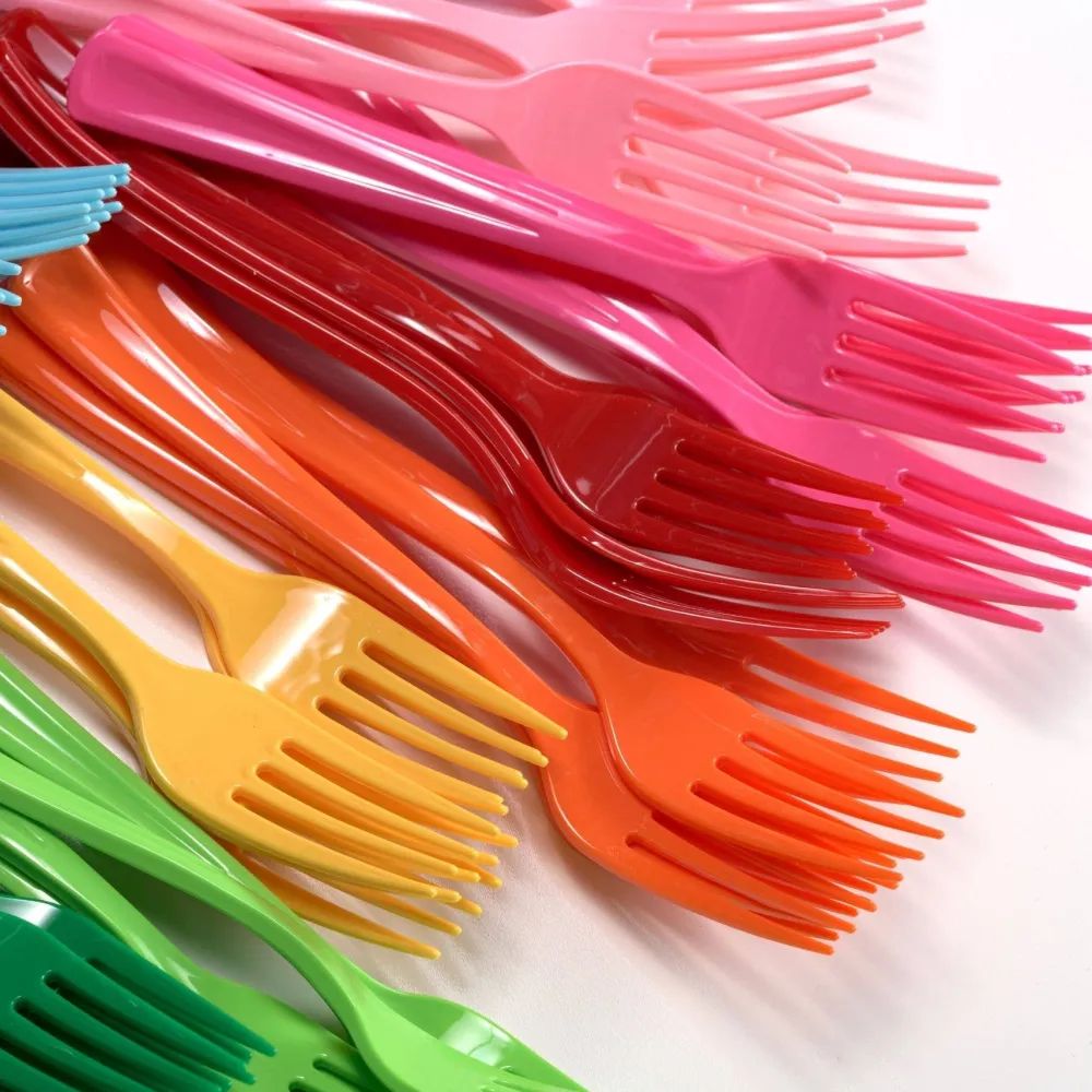 Sale Crown Display Ivory Plastic Forks