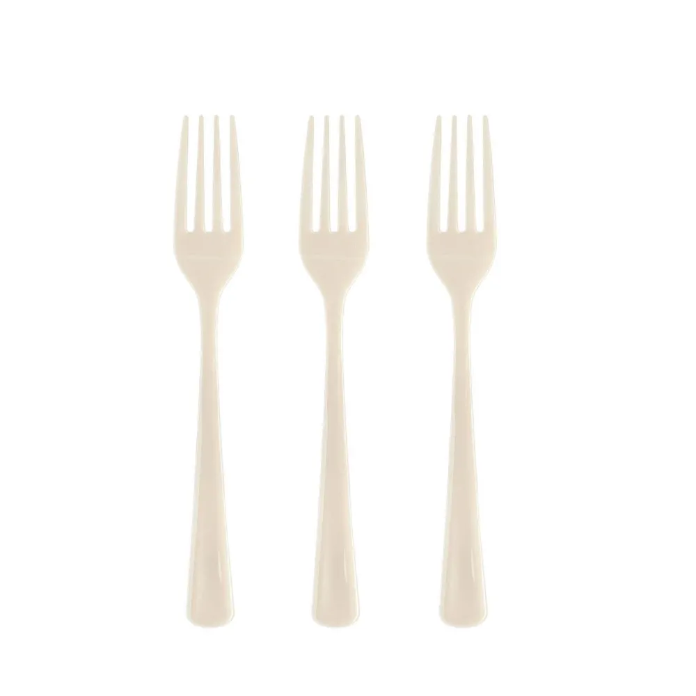 Sale Crown Display Ivory Plastic Forks