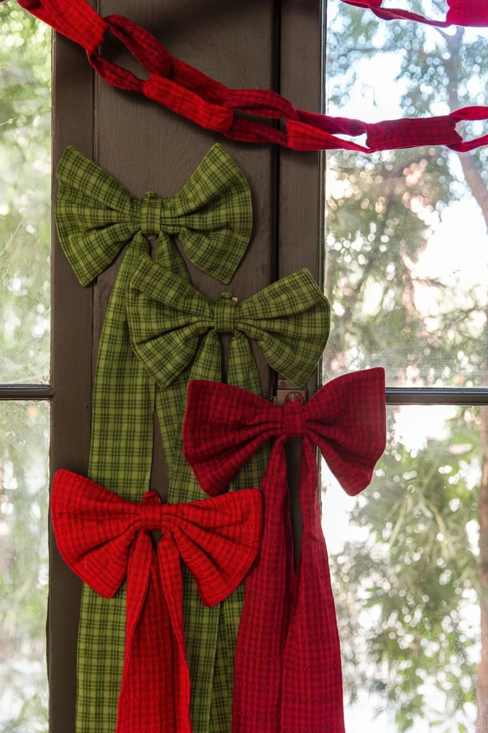 New Heather Taylor Home Katherine Plaid Evergreen Fabric Bow