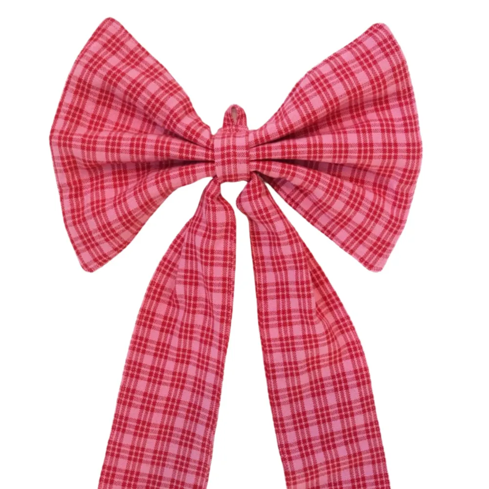 Hot Heather Taylor Home Katherine Plaid Valentine Fabric Bow