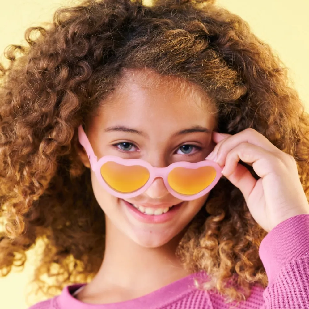 New Babiators Sunglasses Kids Pink Heart Sunglasses
