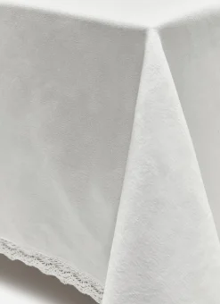 Discount Heather Taylor Home Lace White Tablecloth