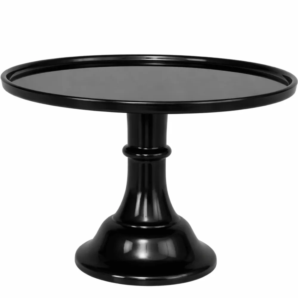 Outlet Bonjour Fete Large Black Noir Pedestal Melamine Cake Stand