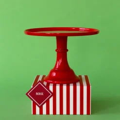 Discount Bonjour Fete Large Cherry Red Pedestal Melamine Cake Stand