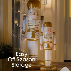 New Funboy Large Inflatable Gold & White Nutcracker