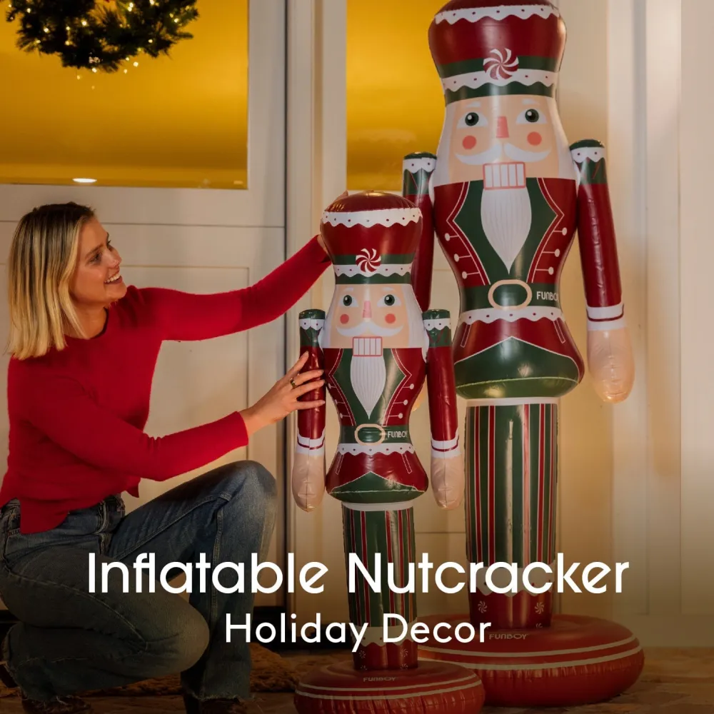 Discount Funboy Large Inflatable Red & Green Nutcracker Nutcracker