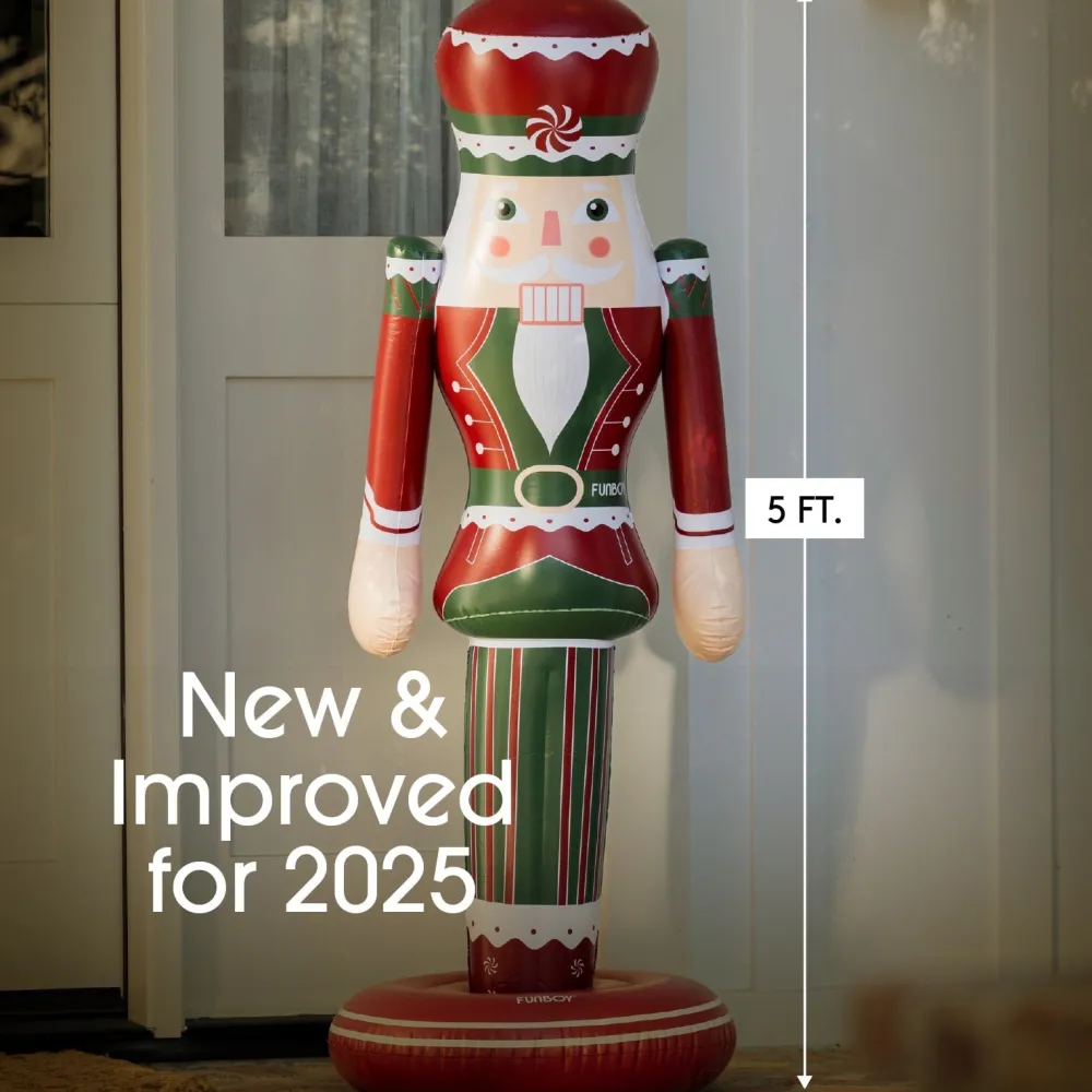 Discount Funboy Large Inflatable Red & Green Nutcracker Nutcracker