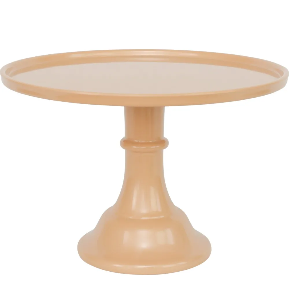 Clearance Joyeux Company Large Latte Brown Melamine Cake Stand