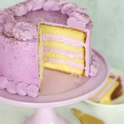 Sale Joyeux Company Large Lilac Purple Melamine Cake Stand
