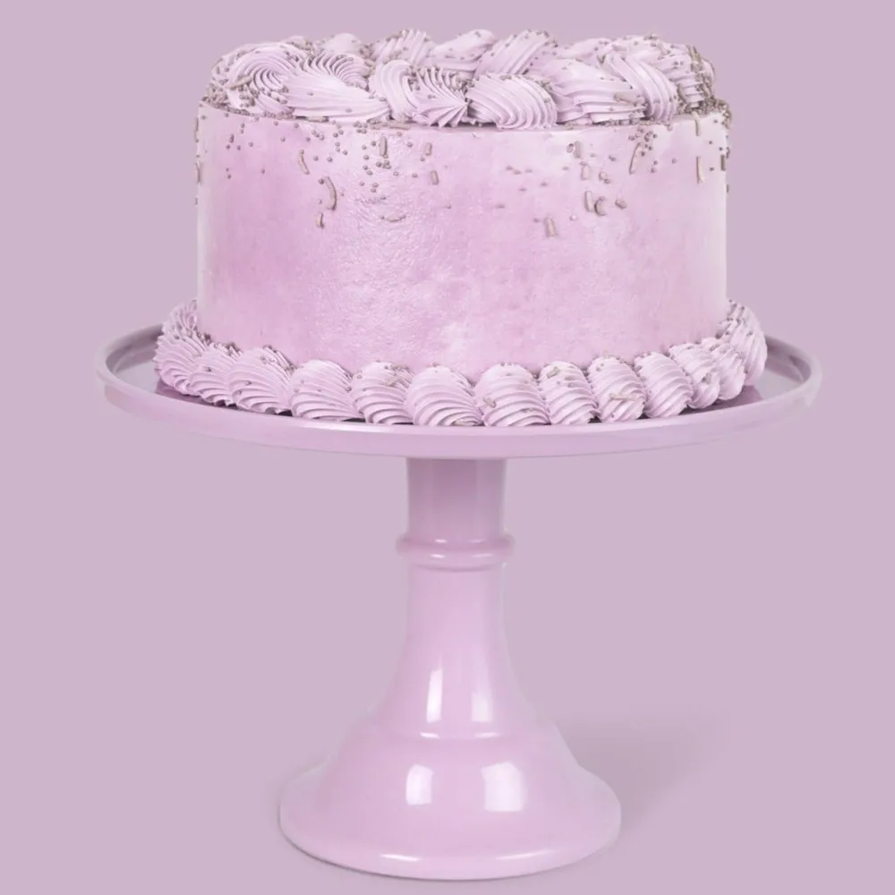 Sale Joyeux Company Large Lilac Purple Melamine Cake Stand