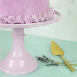 Sale Joyeux Company Large Lilac Purple Melamine Cake Stand