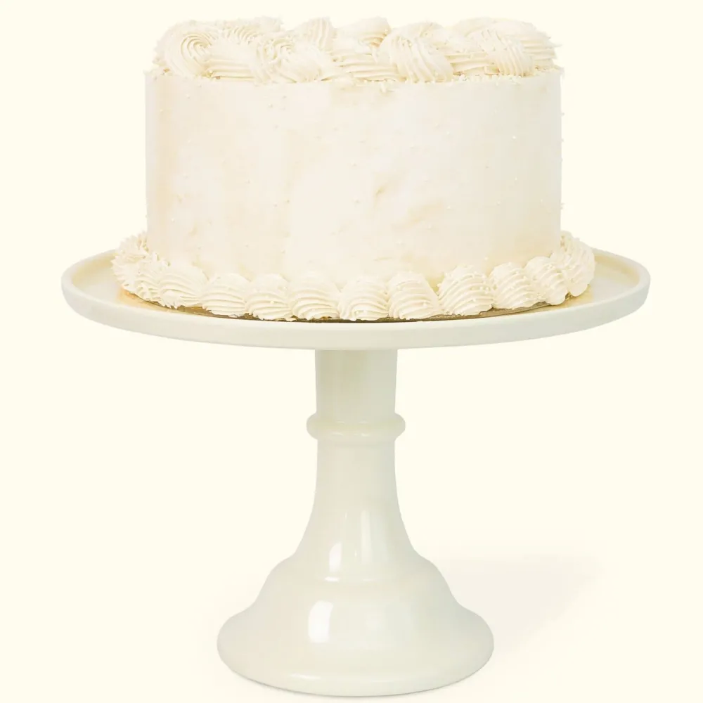 Sale Joyeux Company Large Linen White Melamine Cake Stand