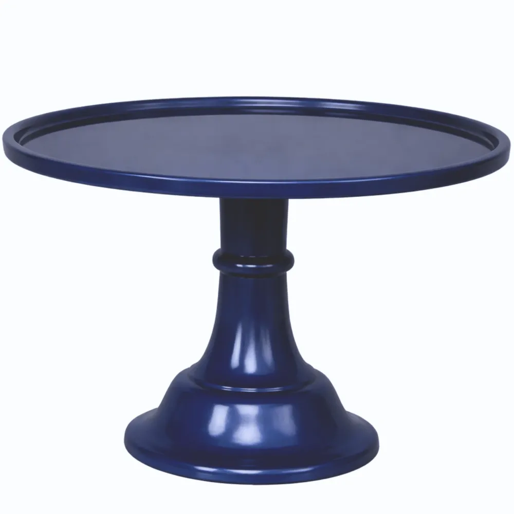 Bonjour Fete Large Midnight Blue Pedestal Melamine Cake Stand