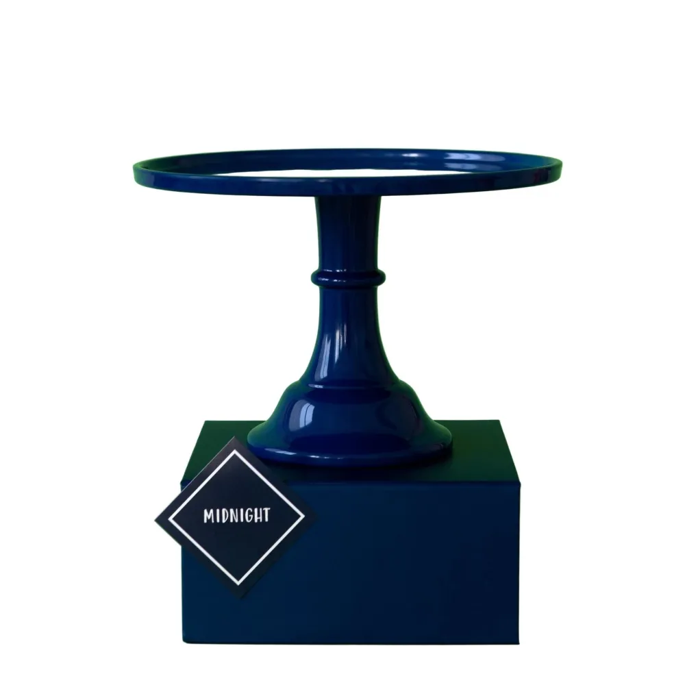 Bonjour Fete Large Midnight Blue Pedestal Melamine Cake Stand