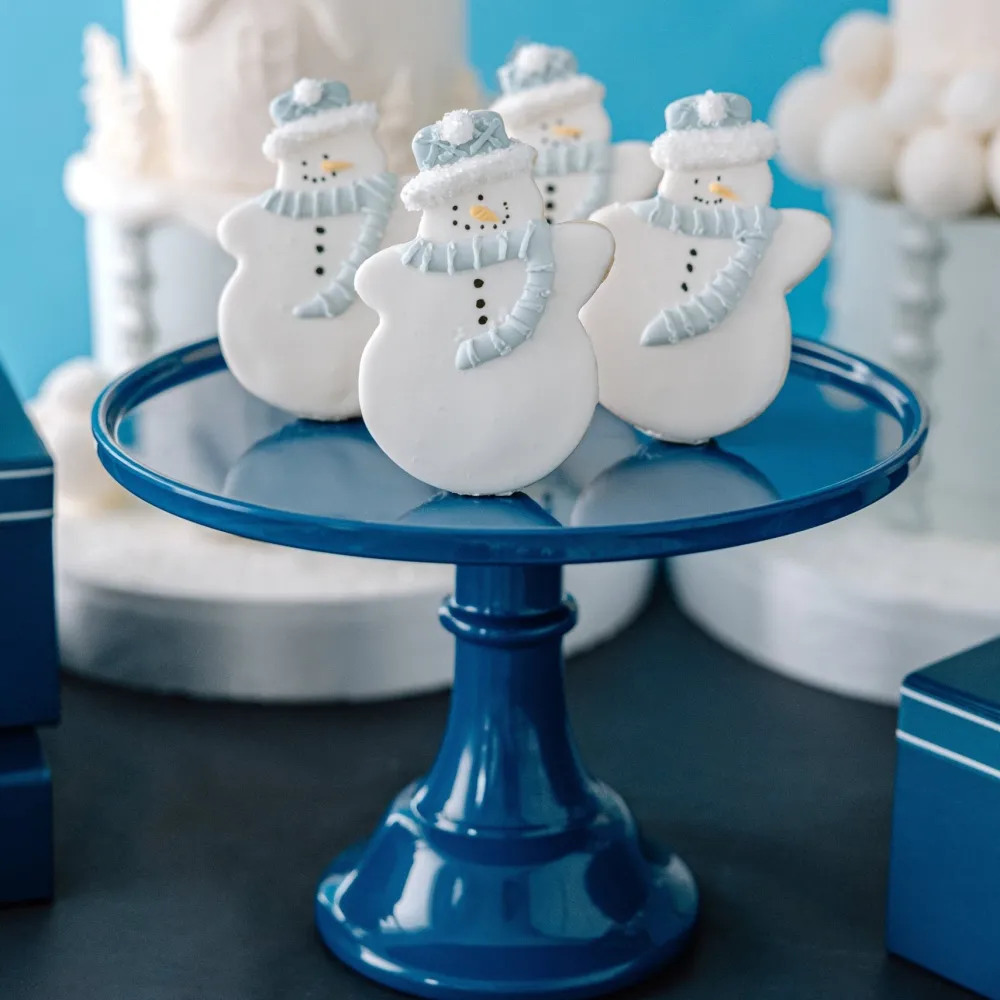 Bonjour Fete Large Midnight Blue Pedestal Melamine Cake Stand