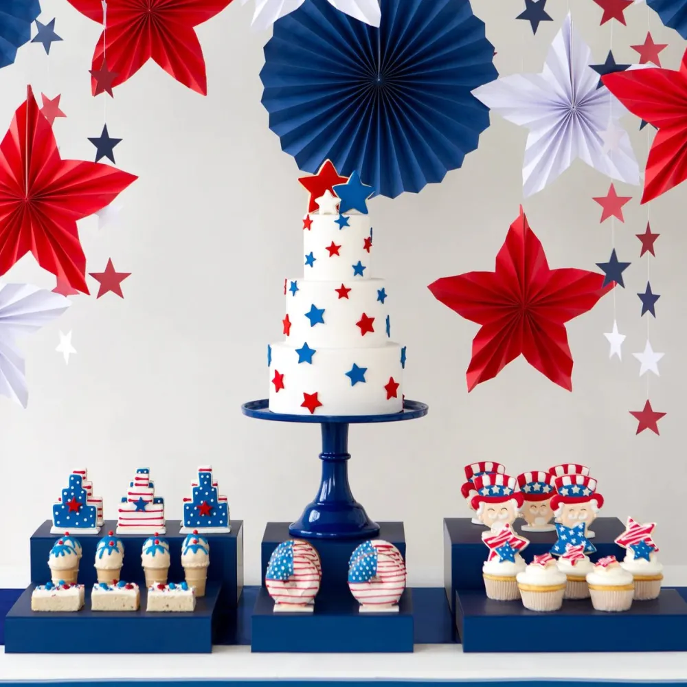 Bonjour Fete Large Midnight Blue Pedestal Melamine Cake Stand