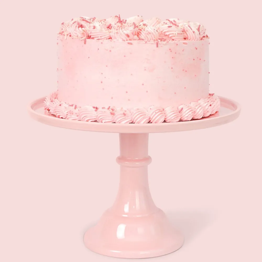 Joyeux Company Large Peony Pink Melamine Cake Stand