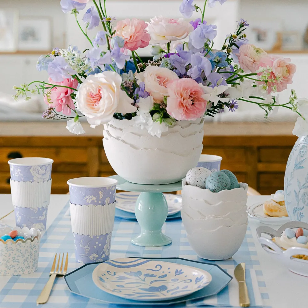 Sale Joyeux Company Large Wedgewood Blue Melamine Cake Stand