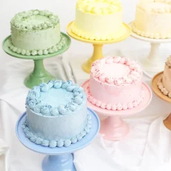 Sale Joyeux Company Large Wedgewood Blue Melamine Cake Stand