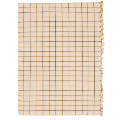 Heather Taylor Home Lattice Nutmeg Tablecloth