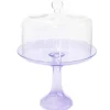 Best Estelle Colored Glass Lavender Glass Cake Stand