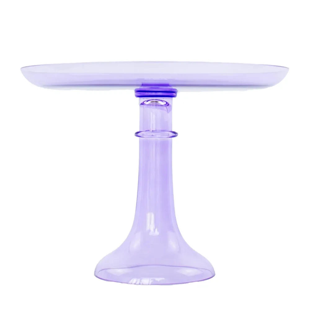 Best Estelle Colored Glass Lavender Glass Cake Stand