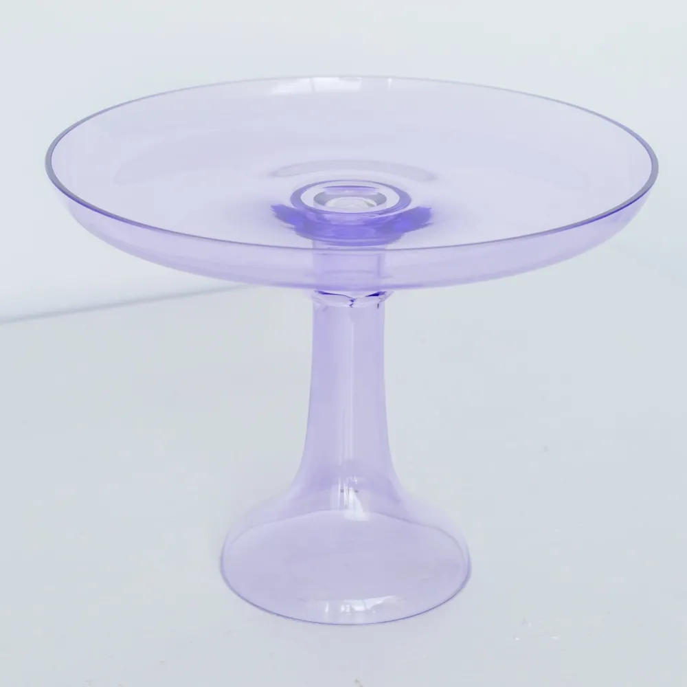 Best Estelle Colored Glass Lavender Glass Cake Stand