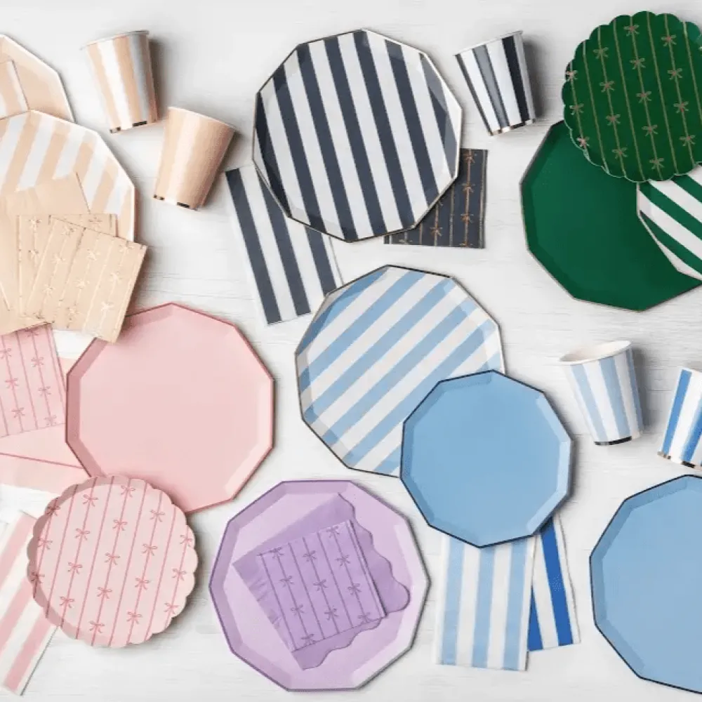 Sale Bonjour Fete Le Lilac Signature Bow Small Napkins