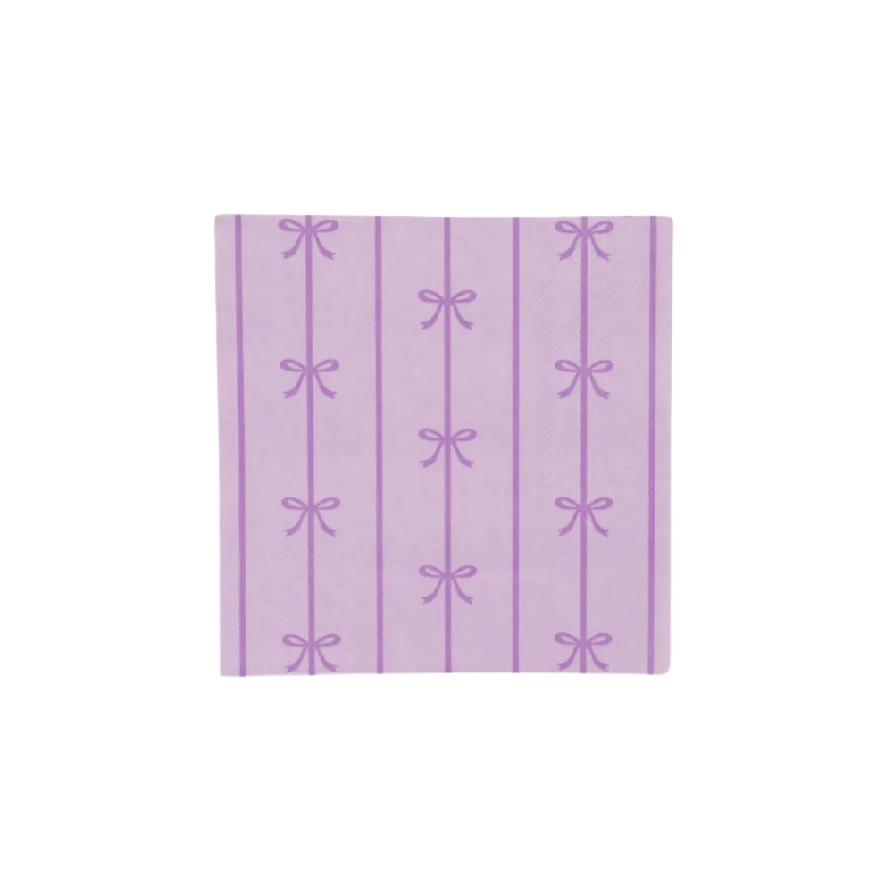 Sale Bonjour Fete Le Lilac Signature Bow Small Napkins