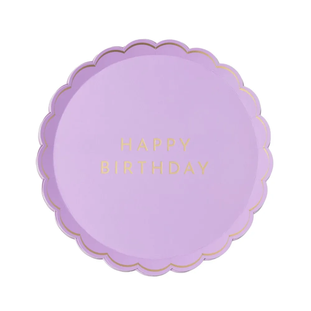 Clearance Bonjour Fete Le Lilac Signature Happy Birthday Small Plates
