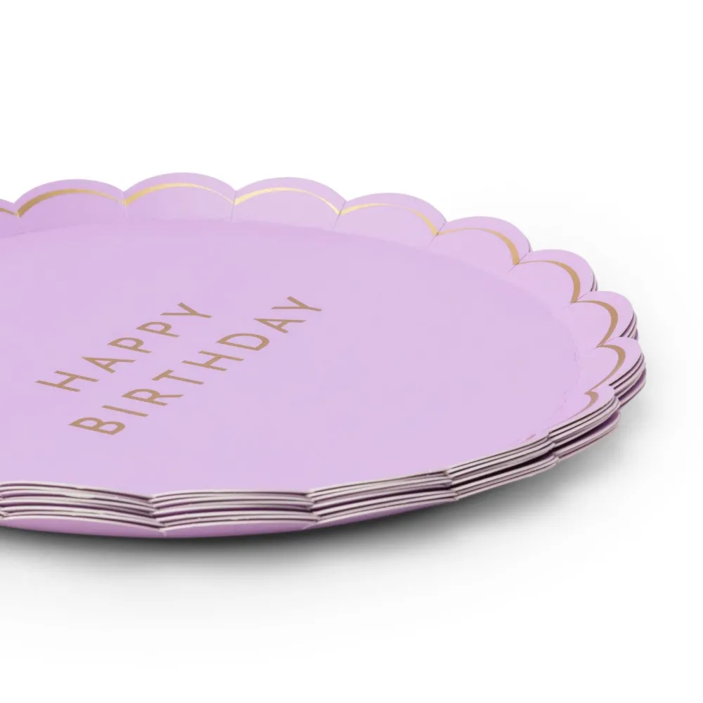 Clearance Bonjour Fete Le Lilac Signature Happy Birthday Small Plates