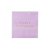 Sale Bonjour Fete Le Lilac Signature Happy Birthday Cocktail Napkins