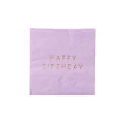 Sale Bonjour Fete Le Lilac Signature Happy Birthday Cocktail Napkins