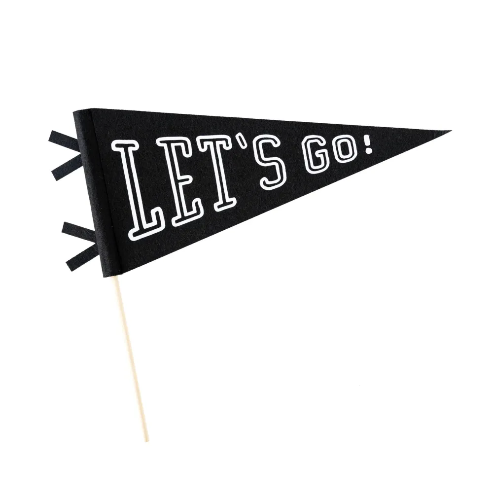 Sale My Mind’s Eye Let's Go! Black Felt Pennant Flag
