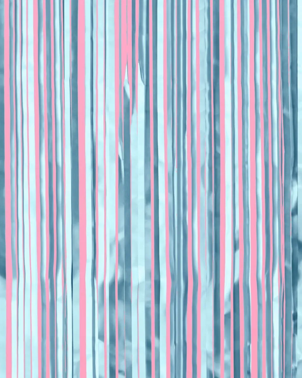 Discount xo, Fetti Light Blue Foil Fringe Curtain Backdrop