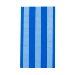 Bonjour Fete Light & Dark Blue Signature Cabana Stripe Guest Towels