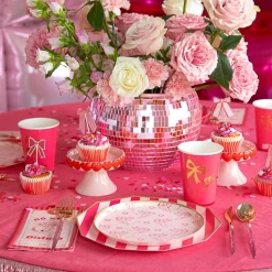 Online Bonjour Fete Light & Haute Pink Signature Cabana Stripe Large Plates