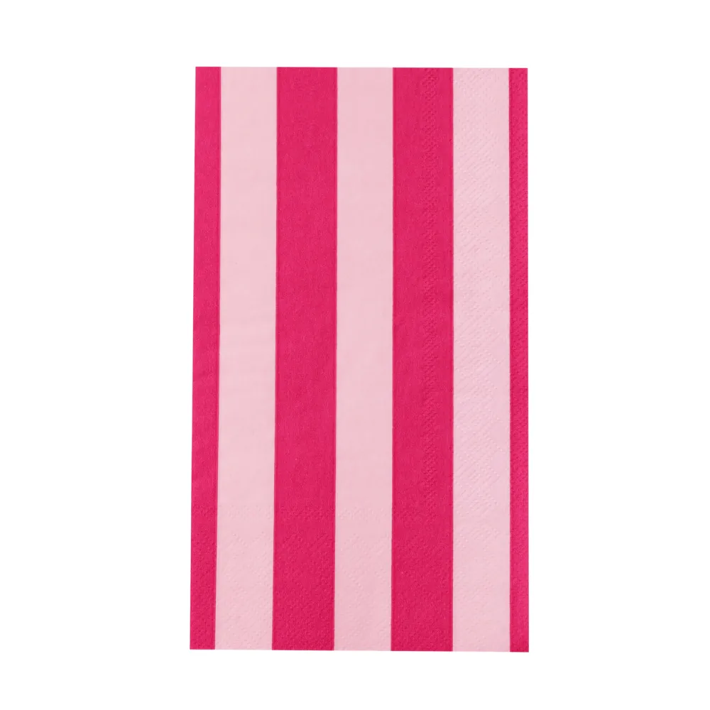 Hot Bonjour Fete Light & Haute Pink Signature Cabana Stripe Guest Towels