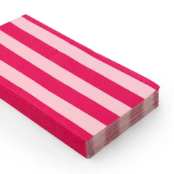 Hot Bonjour Fete Light & Haute Pink Signature Cabana Stripe Guest Towels