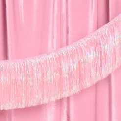 Hot xo, Fetti Light Pink Iridescent Fringe Banner