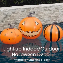 Discount Funboy Light-Up Inflatable Pumpkin Decor, Set of 3