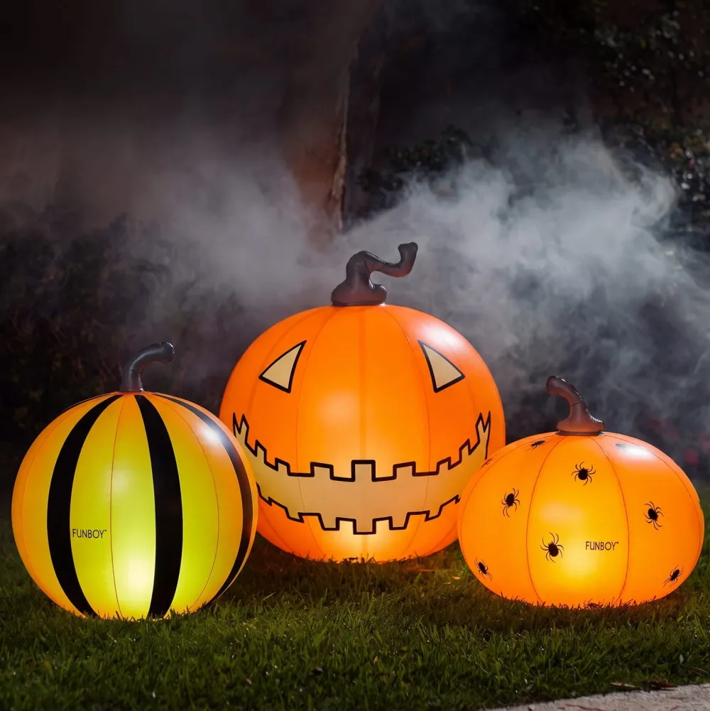 Discount Funboy Light-Up Inflatable Pumpkin Decor, Set of 3