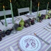 New Heather Taylor Home Lilac & Cream Stripe Napkins