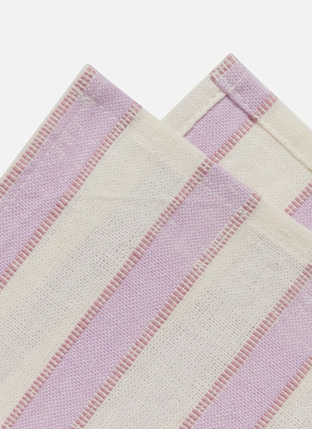 New Heather Taylor Home Lilac & Cream Stripe Napkins