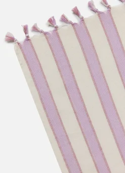 Clearance Heather Taylor Home Lilac & Cream Stripe Tablecloth