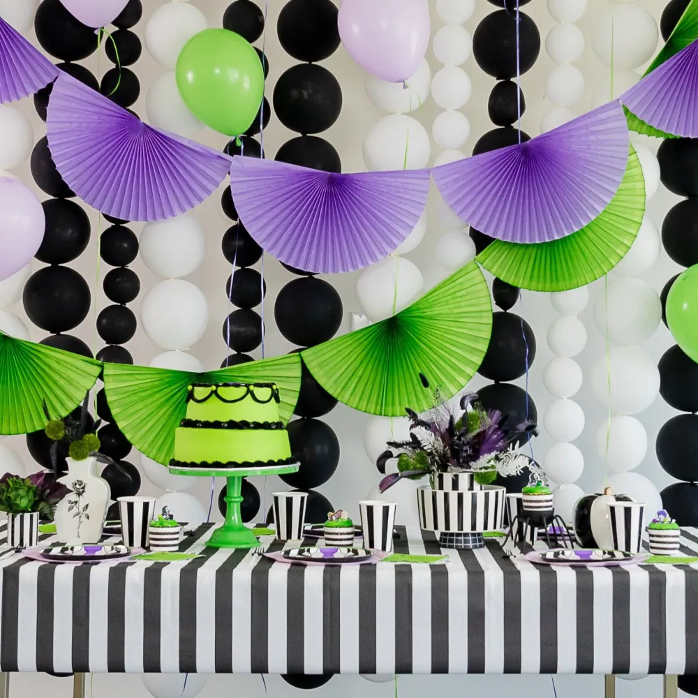 Best Devra Party Lime Green Bunting Fan Garland